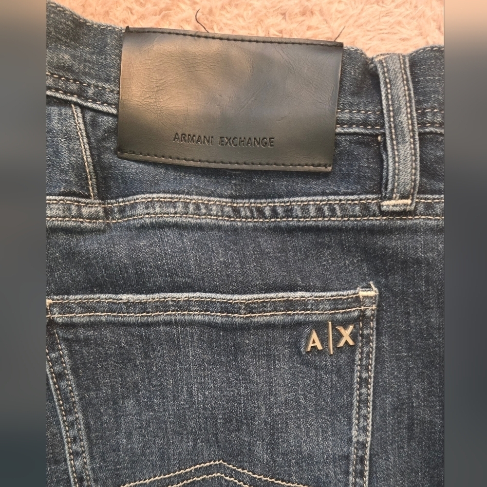 Armani Exchange Dark Blue Straight Jeans - Picture 2 of 5